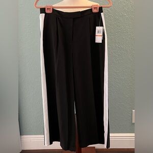 Michael Kors Black and White Tuxedo Style Pants, Size Small (NWT)